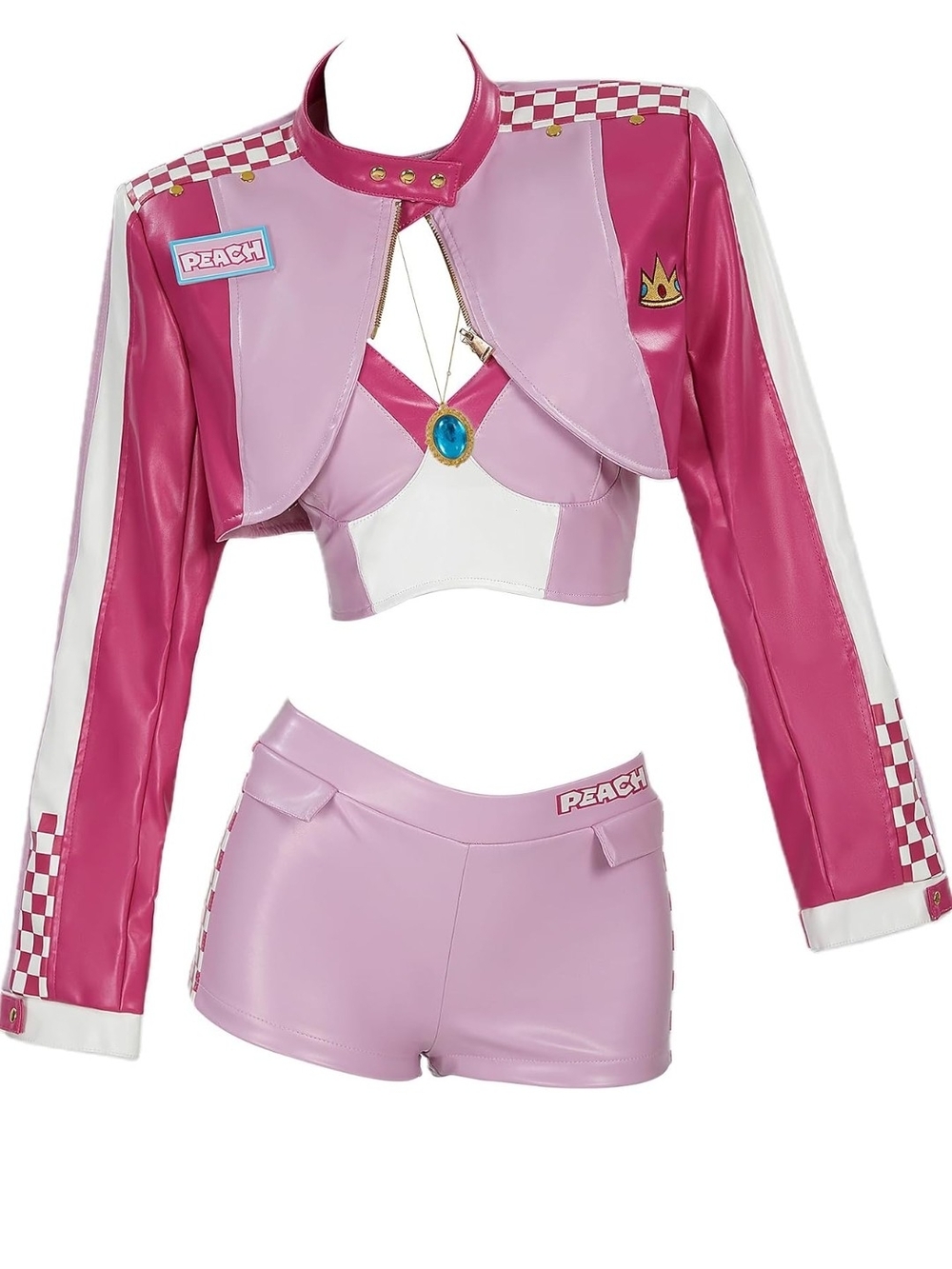 " New" Racer Pink Princess Peach Costume